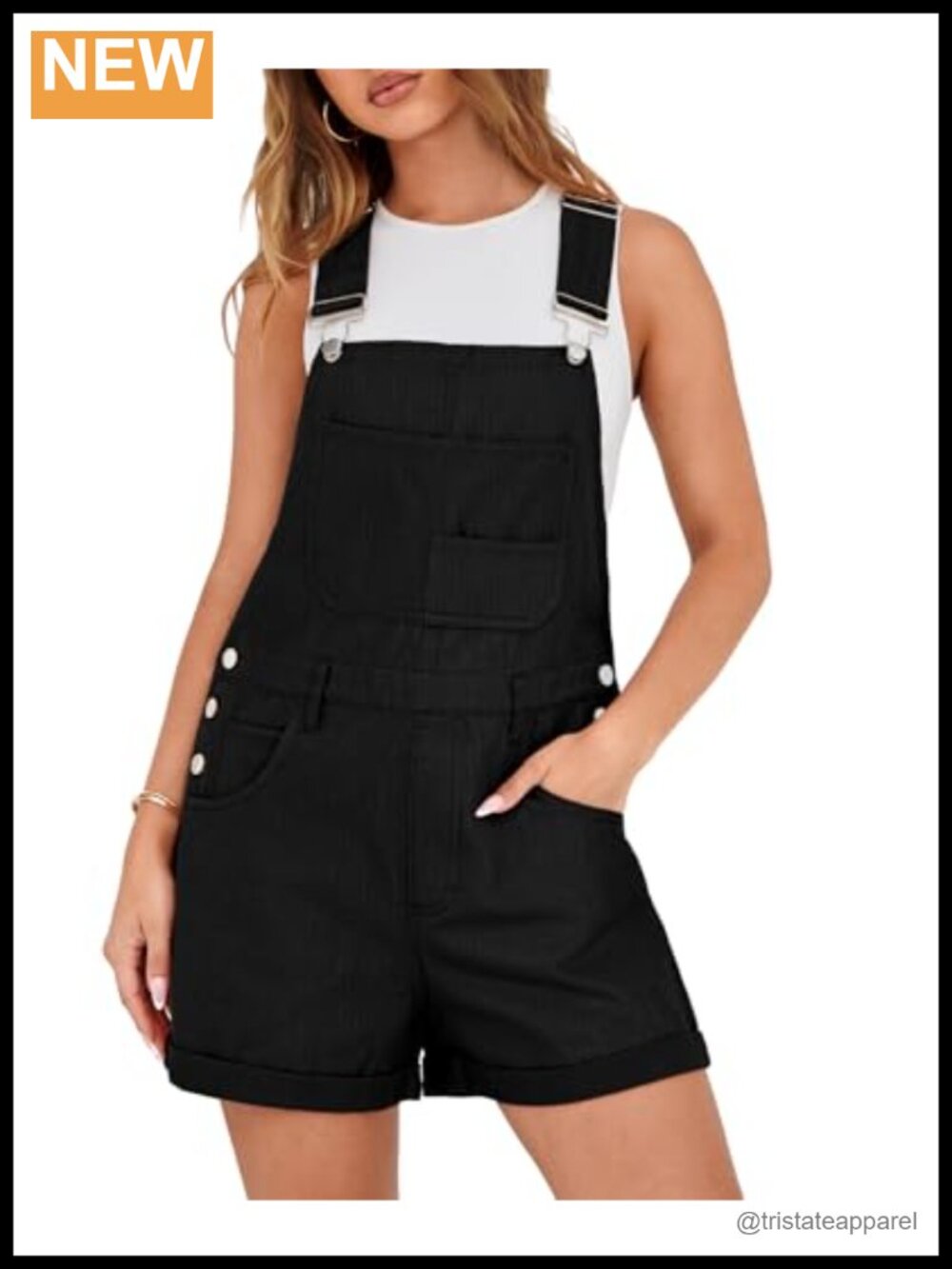 Lepunuo denim overalls for women adjustable straps casual loose fit bib jean